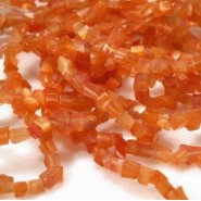 Cat Eye glass Chips beads - Orange